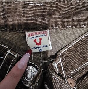 True Religion Brown Corduroy Pants